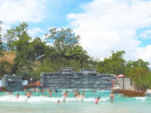 Família aproveitando o parque